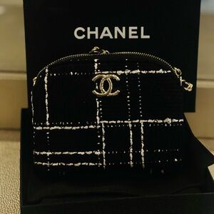 Chanel Black and White Checkered Mini Bag